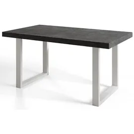 alpi möbel LOFT-U 120-220 x 77 x 80 cm dunkelgrau/weiß