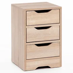 KADIMA DESIGN Nachtkonsole mit 3 Schubladen: Modernes Design, 3 Schubladen, große Ablagefläche, Melaminharzbeschichtung, kratzfest, wasserabweisend.