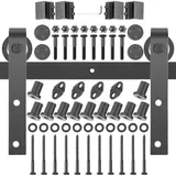 Vevor Schiebetürbeschlag 396cm Länge Schiebetürsystem 150kg Traglast Schiebetürset Geeignet für Tür mit einer Stärke von 35 bis 45mm Laufschienen max. Türbreite 198cm ideal für Garagen Küche Ställe