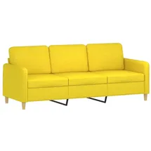 vidaXL 3-Sitzer-Sofa Hellgelb 180 cm Stoff