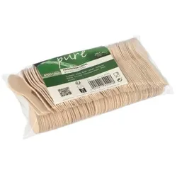 Papstar 1800 Fingerfood - Löffel, Holz pure 7,6 cm natur