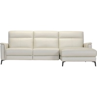 Places of Style Ecksofa »Barano in Leder und Webstoff,«, beige