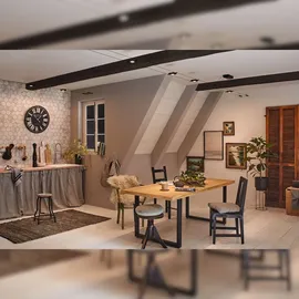 Paulmann CorDuo LED Seilsystem MacLED Einzelspot 250lm 4,5W 3000K 12V Schwarz matt Chrom