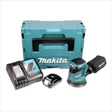 Makita DBO 180 RA1J Akku Exzenterschleifer 18 V 125 mm + 1x Akku 2,0 Ah + Ladegerät