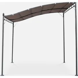 sweeek Wand-Pergola Brestum 3 x 2,5 m taupe