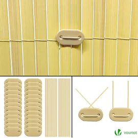 VOUNOT Sichtschutzmatte PVC 80 x 500 cm Braun