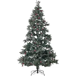 Künstlicher Weihnachtsbaum mit Schnee bestreut 240 cm grün DENALI