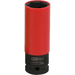 KS Tools 1/2" Alu-Felgen Kraft-Stecknuss robust, lang rot - 515.1076 - rot