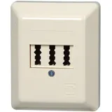 Kopp 33369396 TAE-Anschlussdose Aufputz 2x6/6P. Nff-Codierung, 1 Stück,