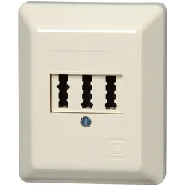 Kopp 33369396 TAE-Anschlussdose Aufputz 2x6/6P. Nff-Codierung, 1 Stück,