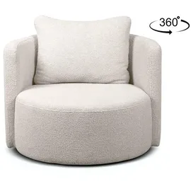 Konsimo Drehsessel Raggi ¦ weiß ¦ Maße (cm): B: 92 H: 75