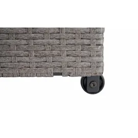 Mendler Poly-Rattan Kissenbox HWC-D88, Gartentruhe Auflagenbox Truhe Premium grau, 80x160x94cm 950l