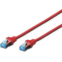 Digitus DK-1532-020/R RJ45 Netzwerkkabel, Patchkabel CAT 5e SF/UTP 2.00 m Rot verdrillte Paare