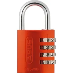 AV-Zahlen-Vorhangschloss 145/40, Aluminium massiv, orange