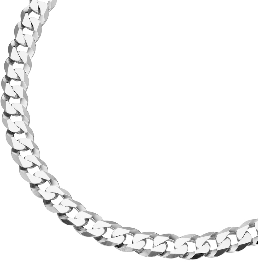 Smart Jewel Kette Panzerkette diamantiert, massiv, Silber 925 Ketten Silber Damen