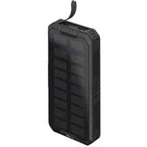 goobay Outdoor Schnelllade-Powerbank mit Solar 20.000 mAh (USB-CTM PD, QC 3.0) - Robuste Allround-Stromversorgung für den Outdoor-Einsatz