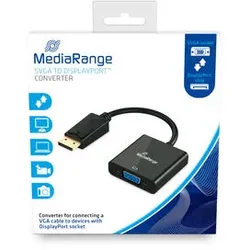 MEDIARANGE SVGA naar DisplayPort Converter, VGA-contrastekker/DP-stekker, 15 cm,