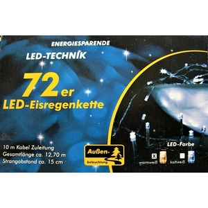 LED Eisregen Eisregenlichterkette Lichterkette warm weiß Innen/Aussen IP44