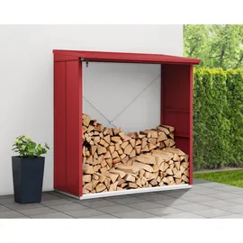Hörmann Kaminholzregal Elegant Typ 2 Metall 181 x 103 x 198 cm Purpurrot