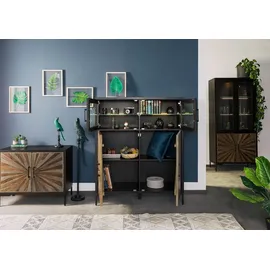 MASSIVMOEBEL24.DE Highboard 120 x 145 x 45 cm Schwarz