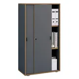 VCM Salia Aktenschrank 60 x 37 x 110 cm schwarz