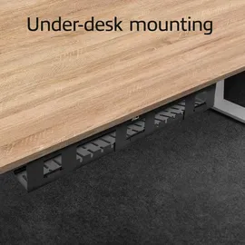 Act Kabelkanal Schreibtisch 80 cm, Inkl. Zubehör, Kabelführung, Kabel Organizer, Cable Management Under Desk, AC8381