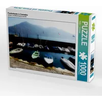 Calvendo Fischerboote in Cannobio 1000 Teile Puzzle quer |