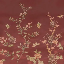 Vliestapete KOMAR "Digitaldruck Vlies - Chinoiserie - Größe 250 x 250 cm", bunt (rot, grün, weiß), B:250m L:250m, Vlies, Tapeten, Wohnzimmer, Schlafzimmer