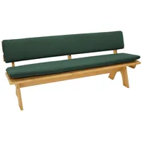 DEGAMO Bankauflage 195 x 60 x 10 cm dunkelgrün 2-tlg.