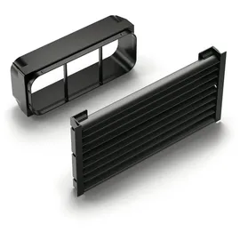 naber gmbh Prime 150 Sockel-Lüftungsgitter Set flow eckig schwarz matt
