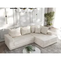 Fun Möbel Ecksofa Couchgarnitur Sofa OSKAR in Stoff Tilia