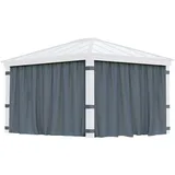 CANOPIA Pavillonseitenteil Dallas 2 Stück 4,09 x 2,12 m Grau