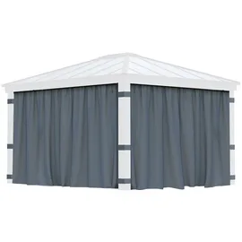 CANOPIA Pavillonseitenteil Dallas 2 Stück 4,09 x 2,12 m Grau
