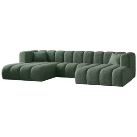 kaiser möbel Ecksofa, U-form Sofa Grand modular stoff Haga Grün - Grün