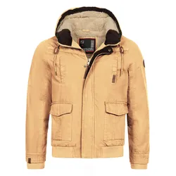 Winterjacke ALESSANDRO SALVARINI "ASRigio", Herren, Gr. XL, braun (coffee), Obermaterial: 100% Baumwolle; Innenmaterial: 100% Polyester, Jacken, mit warmem Teddyfell