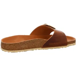 Birkenstock Madrid Big Buckle Nubukleder geölt schmal cognac 38