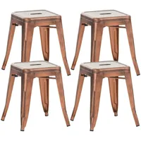 CLP 4er Set Hocker Armin kupfer