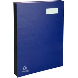 Exacompta 57022E 8x Unterschriftenmappe Klassik, 20 Fächer, 24x34cm - Blau