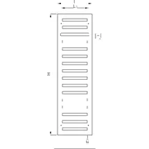 Zehnder Metropolitan Bar Design-Elektroheizkörper ZM1Z1540G500020 MEPE-150-040/GD, 1540 x 400 mm, blue grey, RAL 7031