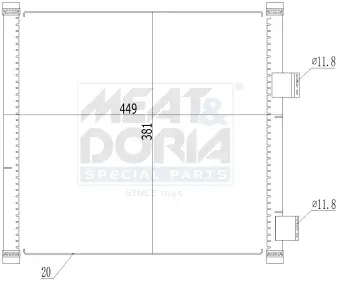 MEAT & DORIA Kondensator, Klimaanlage 991098 für Ford