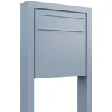 Bravios Durchwurfbriefkasten Zaunbriefkasten Latina Stand in Grau Metallic
