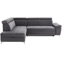 Carryhome Ecksofa Dunkelgrau, - 271x206 cm,