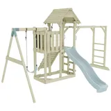 OUTDOORTOYS Spielturm Strömsund Holz Eisblau