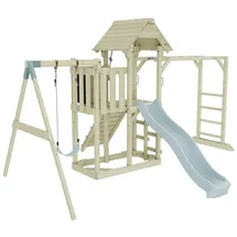OUTDOORTOYS Spielturm Strömsund Holz Eisblau