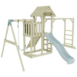 OUTDOORTOYS Spielturm Strömsund Holz Eisblau