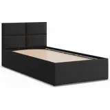 mebligo Polsterbett 90 x 200 cm Schwarz