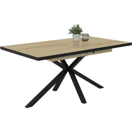 Hela Esstisch Malou I Eiche schwarz B/H/T: ca. 200x76x90 cm - eiche), schwarz,