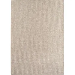 Carpetsale24 In- & Outdoor Teppich Beige 160x230 cm, Wetterfest & UV-beständig, für Küche, Balkon, Terrasse, Wohnzimmer und Esszimmer, Boho-Stil