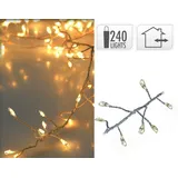 Onshop24.eu LED Cluster Lichterkette Silberdraht 2,4 m Warmweiß