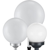 ETC Shop 3er Set LED Solarleuchten, Außenlampe, Kugel, weiß silber,